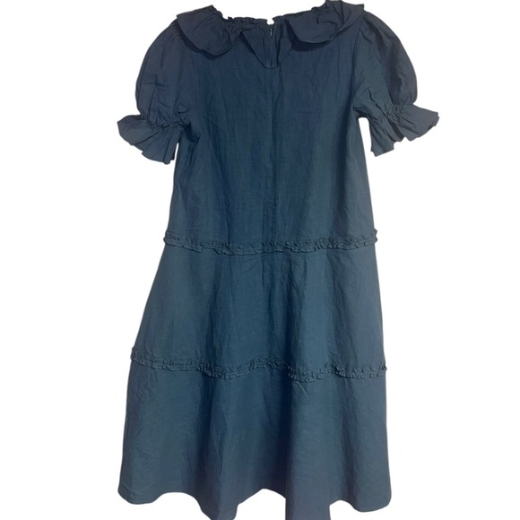 ROOLEE x Lauren Virginia Linen Cottagecore Boho Ruffled Prairie Dress XXS NWT - Picture 3 of 9